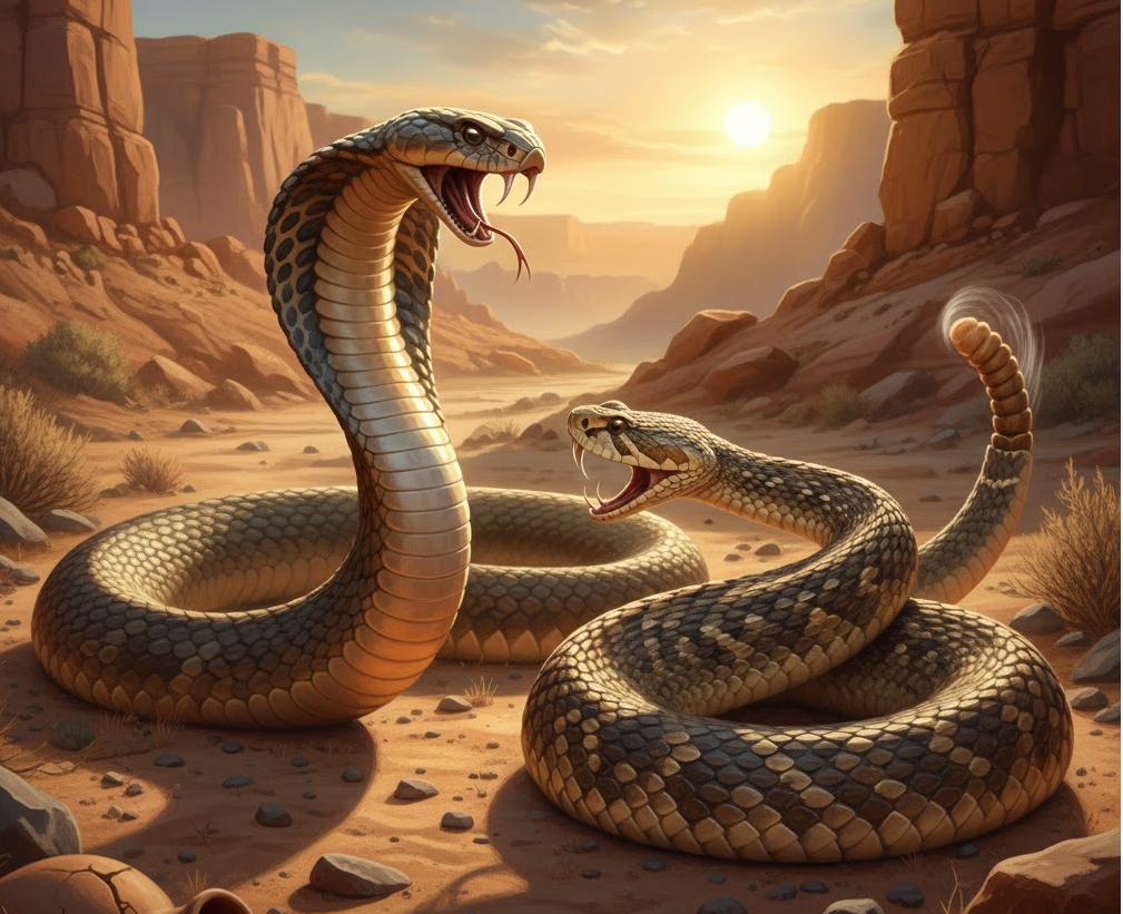 cobra vs rattlesnake