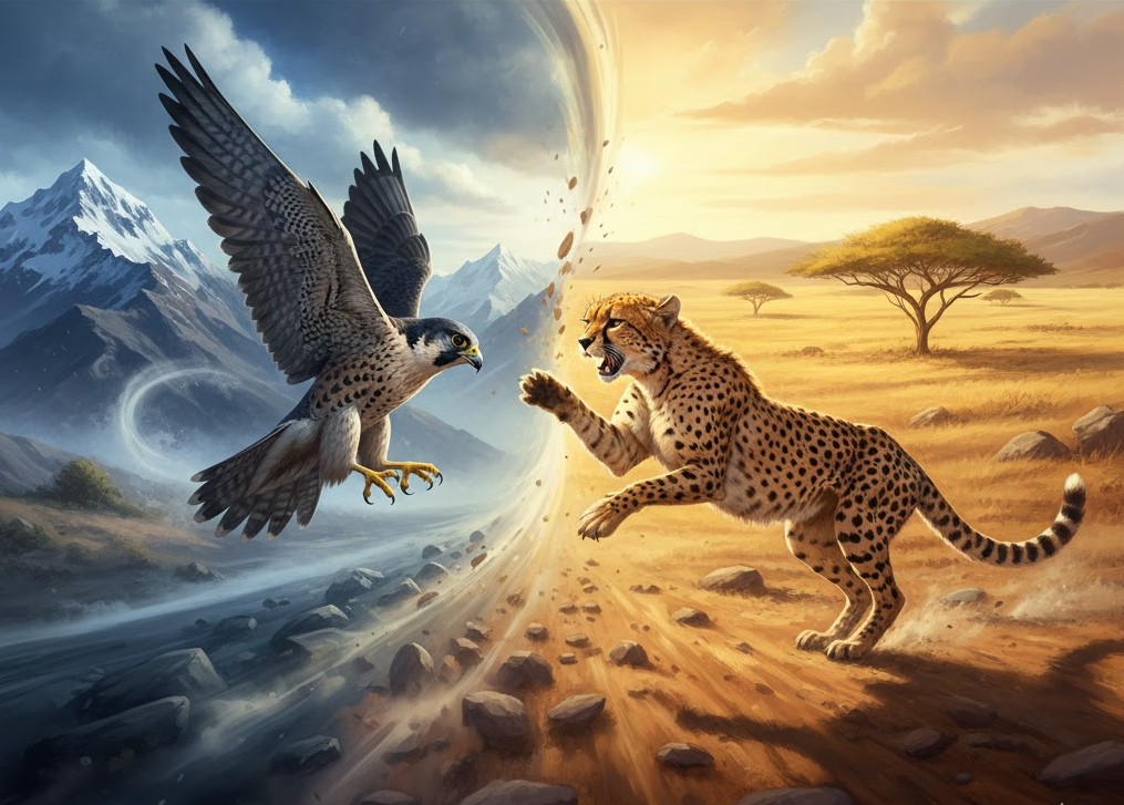 falcon vs cheetah